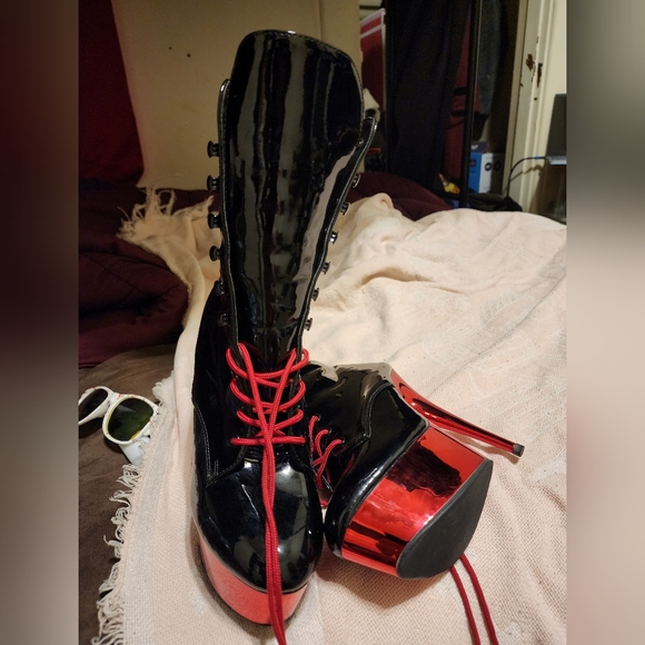 Pleaser Delight 6" High Heel Boots sz 9 - Picture 1 of 8